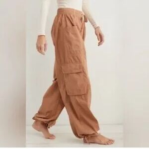 Sincerely Jules Tan Cargo Pants High Waisted Baggy
